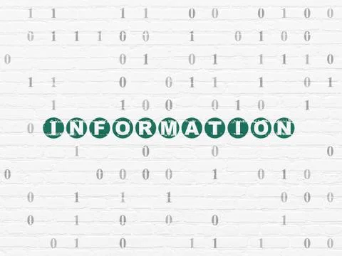 Information concept: Information on wall background 库存插图