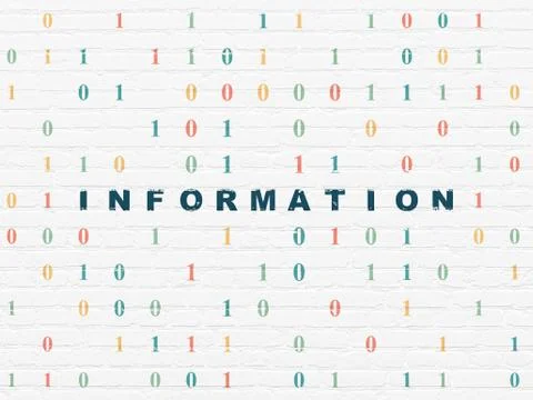 Information concept: Information on wall background イラスト素材