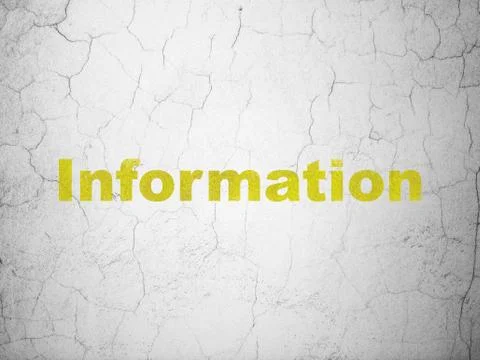 Information concept: Information on wall background Illustrazione stock