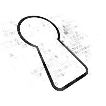 Information concept: Keyhole on Digital background Stock Illustration