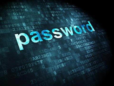 Information concept: password on digital background Stockillustratie