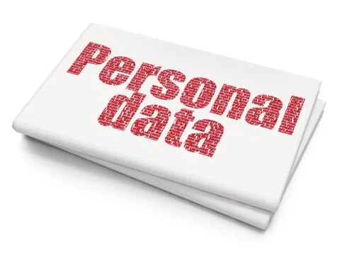 Information concept: Personal Data on Blank Newspaper background Stock Illustration