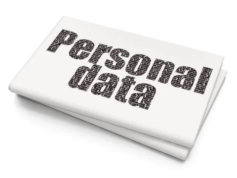 Information concept: Personal Data on Blank Newspaper background Stock Illustration