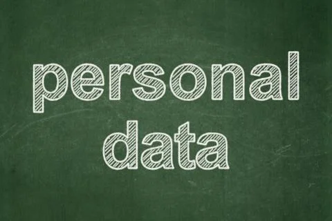 Information concept: Personal Data on chalkboard background Illustrazione stock