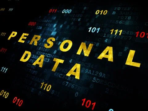 Information concept: Personal Data on Digital background Ilustração Stock