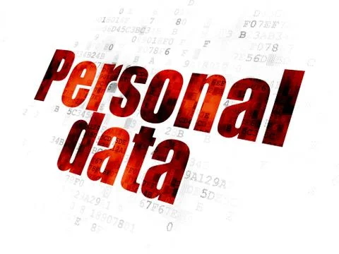 Information concept: Personal Data on Digital background Stock Illustration