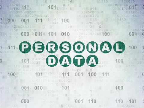 Information concept: Personal Data on Digital Data Paper background Stock Illustration