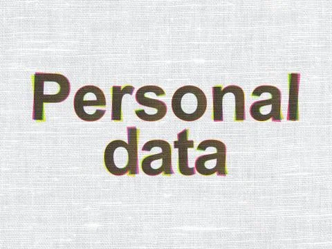 Information concept: Personal Data on fabric texture background Stock Illustration