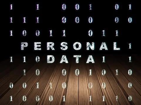 Information concept: Personal Data in grunge dark room イラスト素材