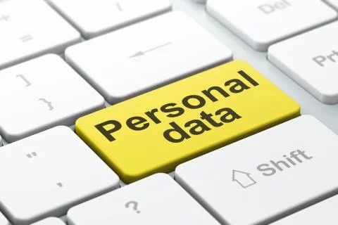 Information concept: Personal Data on keyboard background Illustrazione stock
