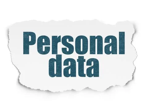 Information concept: Personal Data on Torn Paper background Stockillustratie
