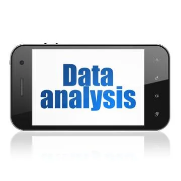 Information concept: Smartphone with Data Analysis on display Stock Illustration