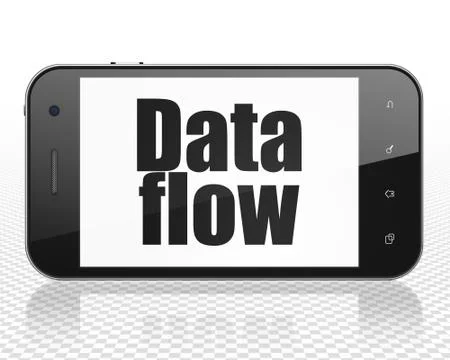 Information concept: Smartphone with Data Flow on display イラスト素材
