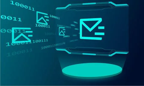 Information connection communication on virtual interface technology backgrou 库存插图