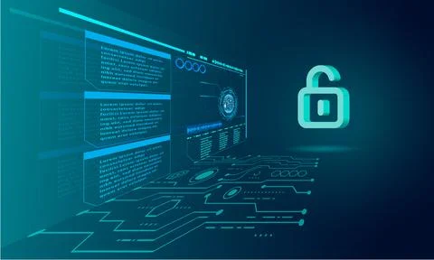 Information connection communication on virtual interface technology backgrou Stock Illustration