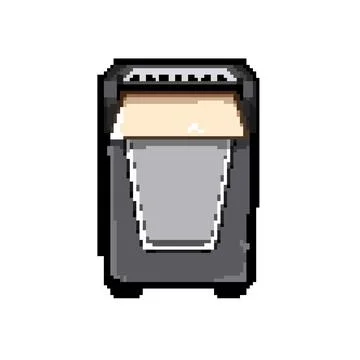 Information cut shredder pixel art vector illustration Stock Illustration