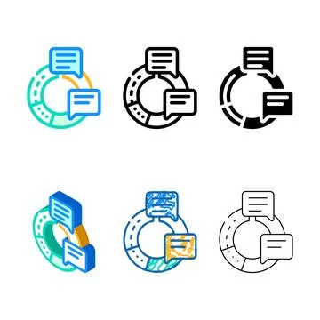 Information data science color icon styleset vector Stock Illustration