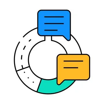 Information data science icon color illustration Stockillustratie