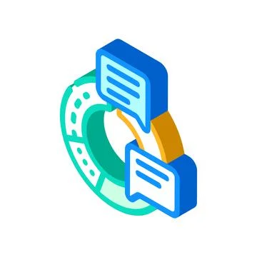 Information data science isometric icon vector illustration 스톡 일러스트