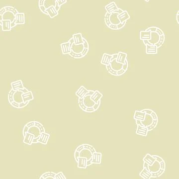 Information data science line vector seamless pattern Illustrazione stock