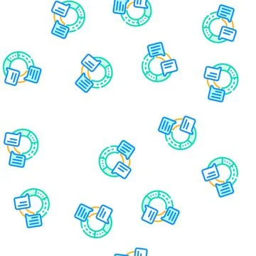 Information data science vector seamless pattern Illustrazione stock