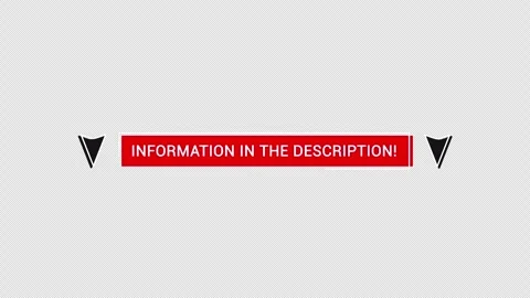 "Information in the Description" Button Animation – 4K Alpha Channel Stock Footage 322164503