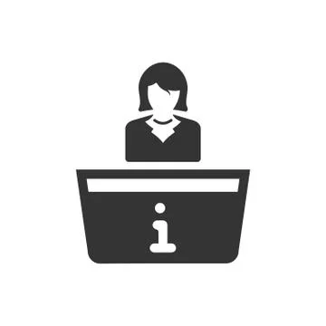 Information Desk Icon Illustrazione stock