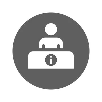 Information Desk icon. Stock Illustration