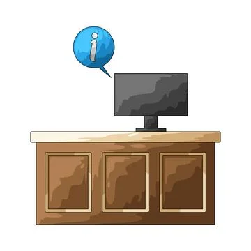 Information desk illustration Ilustração Stock