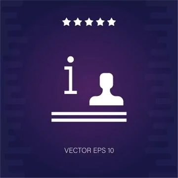 Information desk vector icon Stock Illustration