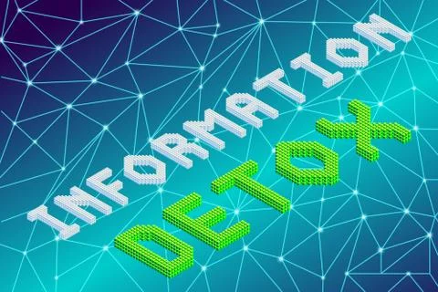 Information detox text Illustrazione stock