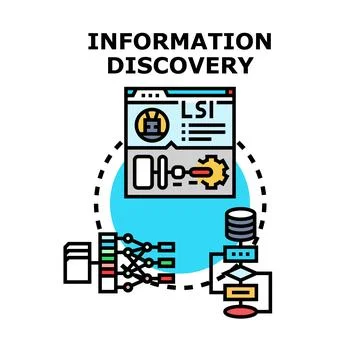 Information discovery process optimizing data analysis Illustrazione stock