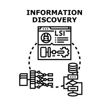 Information discovery process optimizing data analysis Stock Illustration