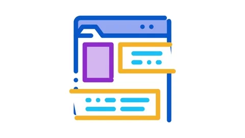 Information document folder Icon Animation Stock Footage 145284101