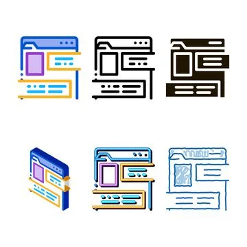 Information document folder icon vector outline minimal Stock Illustration
