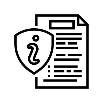 Information document line icon vector illustration 库存插图