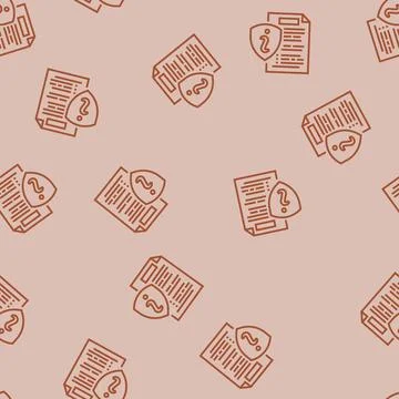 Information document line seamless pattern Stock Illustration