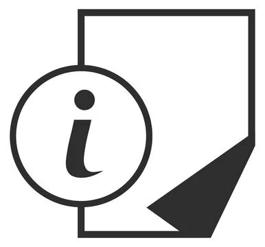 Information document linear icon. Help page symbol Stock Illustration
