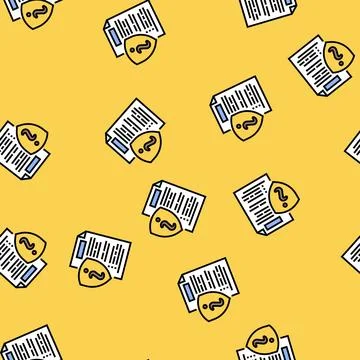Information document vector seamless pattern Stock Illustration