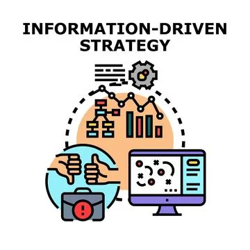 Information driven strategy planning and business decision making Stock Illustration