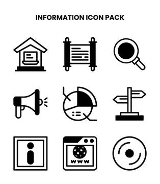 Information DuoTone Design Icons Pack Stock Illustration