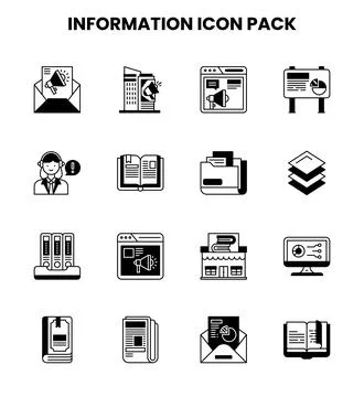 Information DuoTone Design Icons Pack 스톡 일러스트