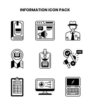 Information DuoTone Graphics Icons Pack 스톡 일러스트