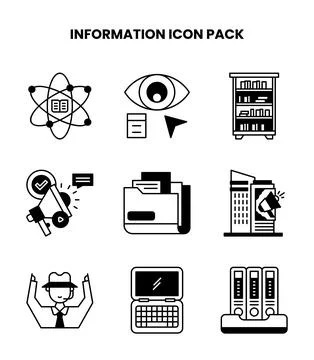 Information DuoTone Vector Icons Pack イラスト素材