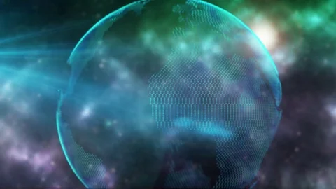 Information earth network. Global technology background Stock Footage 84038695