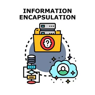 Information encapsulation concept for data processing privacy 库存插图