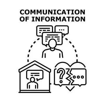 Information exchange and communication failure concept illustration Stock Illustration