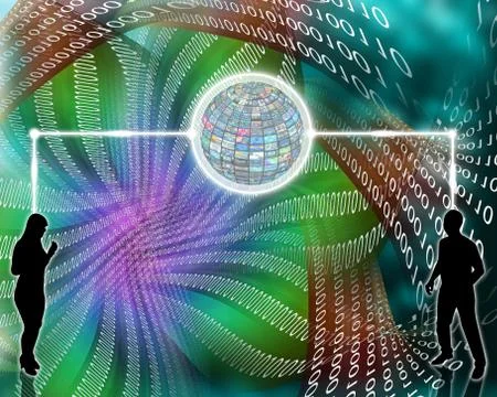 Information exchange Stock Illustration