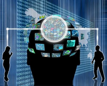 Information exchange Illustrazione stock