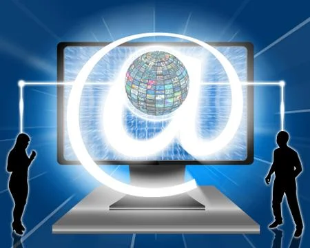 Information exchange Illustrazione stock